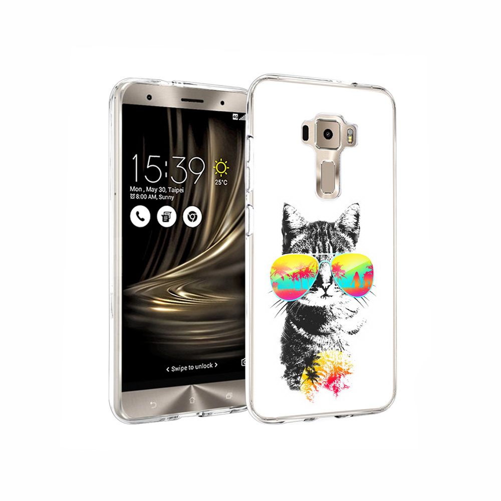 Чехол MyPads Tocco для Asus ZenFone 3 крутой кот