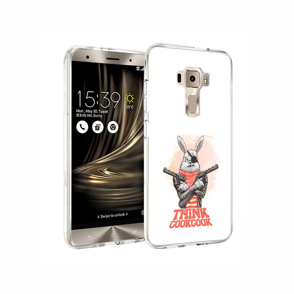 

Чехол MyPads Tocco для Asus ZenFone 3 кролик пират, Прозрачный, Tocco