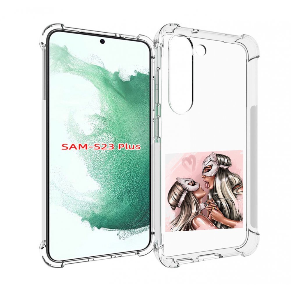 

Чехол MyPads девушки-поцелуй женский для Samsung Galaxy S23 Plus +, Прозрачный, Tocco
