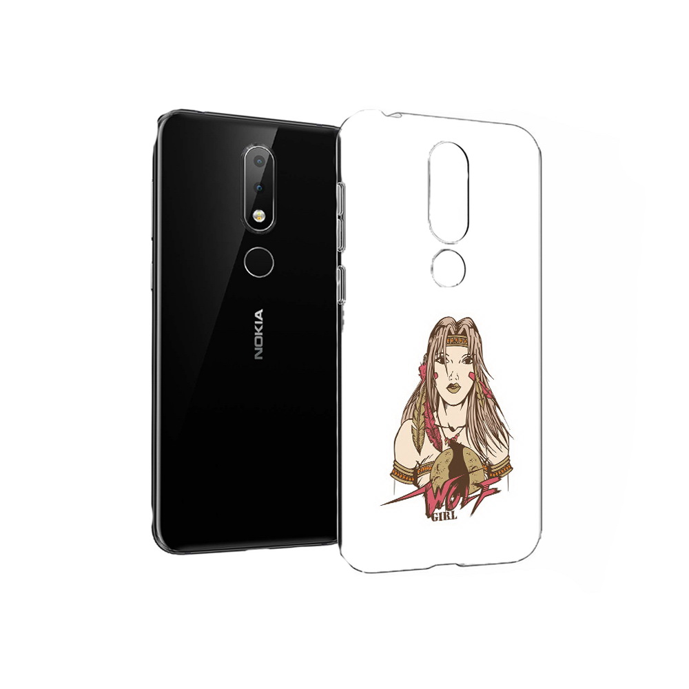 

Чехол MyPads Tocco для Nokia X6 девушка волк (PT115295.99.306), Прозрачный, Tocco