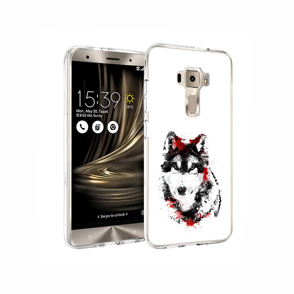 

Чехол MyPads Tocco для Asus ZenFone 3 кровавый волк, Прозрачный, Tocco