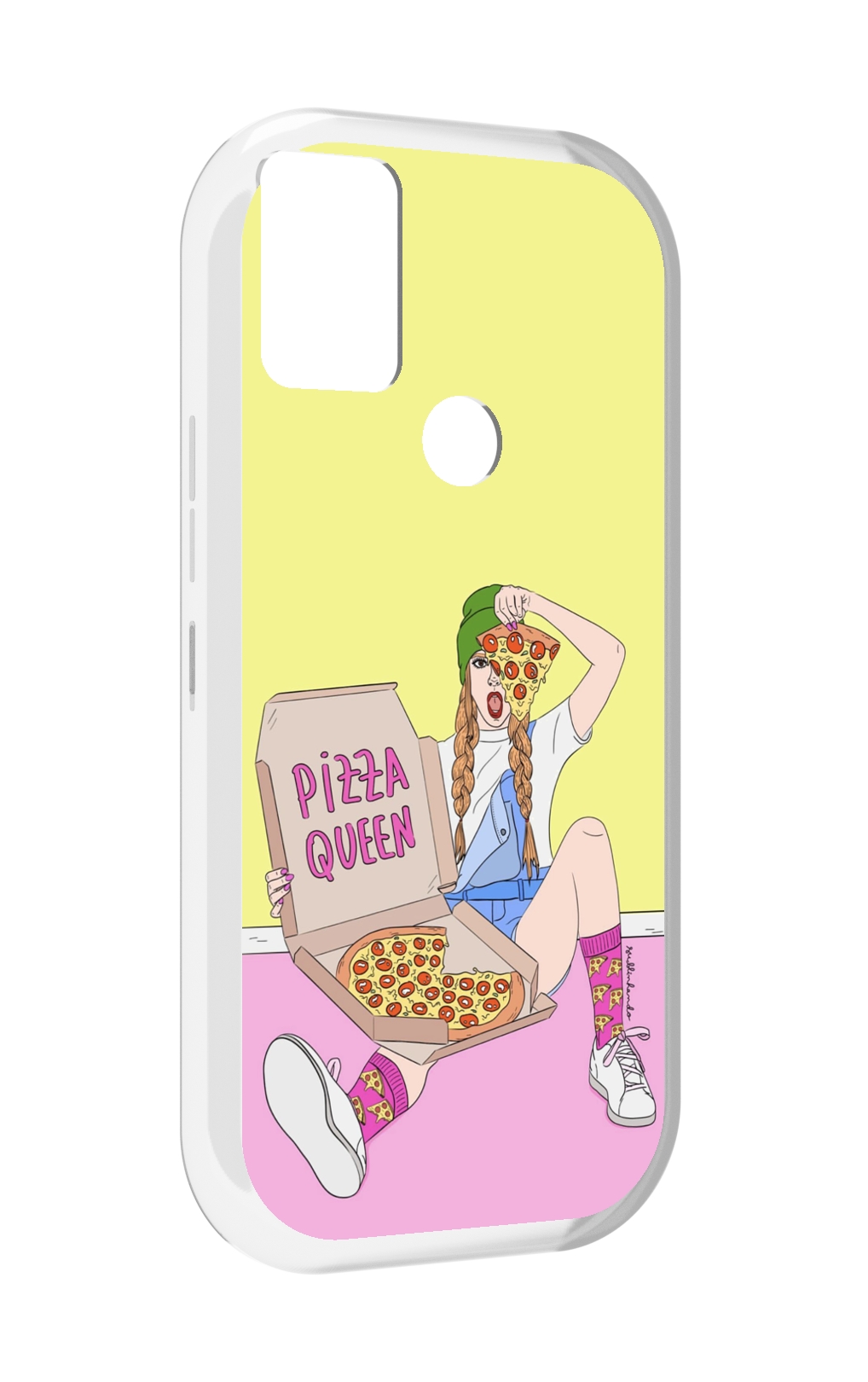 

Чехол MyPads королева-пиццы женский для UMIDIGI A9, Прозрачный, Tocco