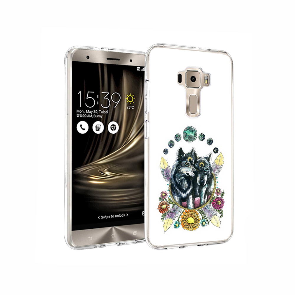 

Чехол MyPads Tocco для Asus ZenFone 3 красивые волки абстракция, Прозрачный, Tocco