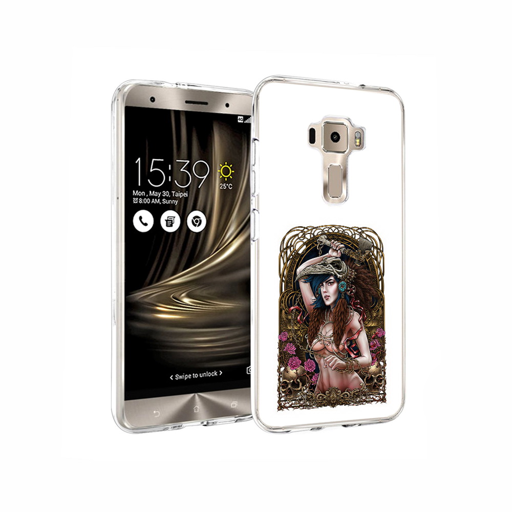 Чехол MyPads Tocco для Asus ZenFone 3 красивая девушка рисунок