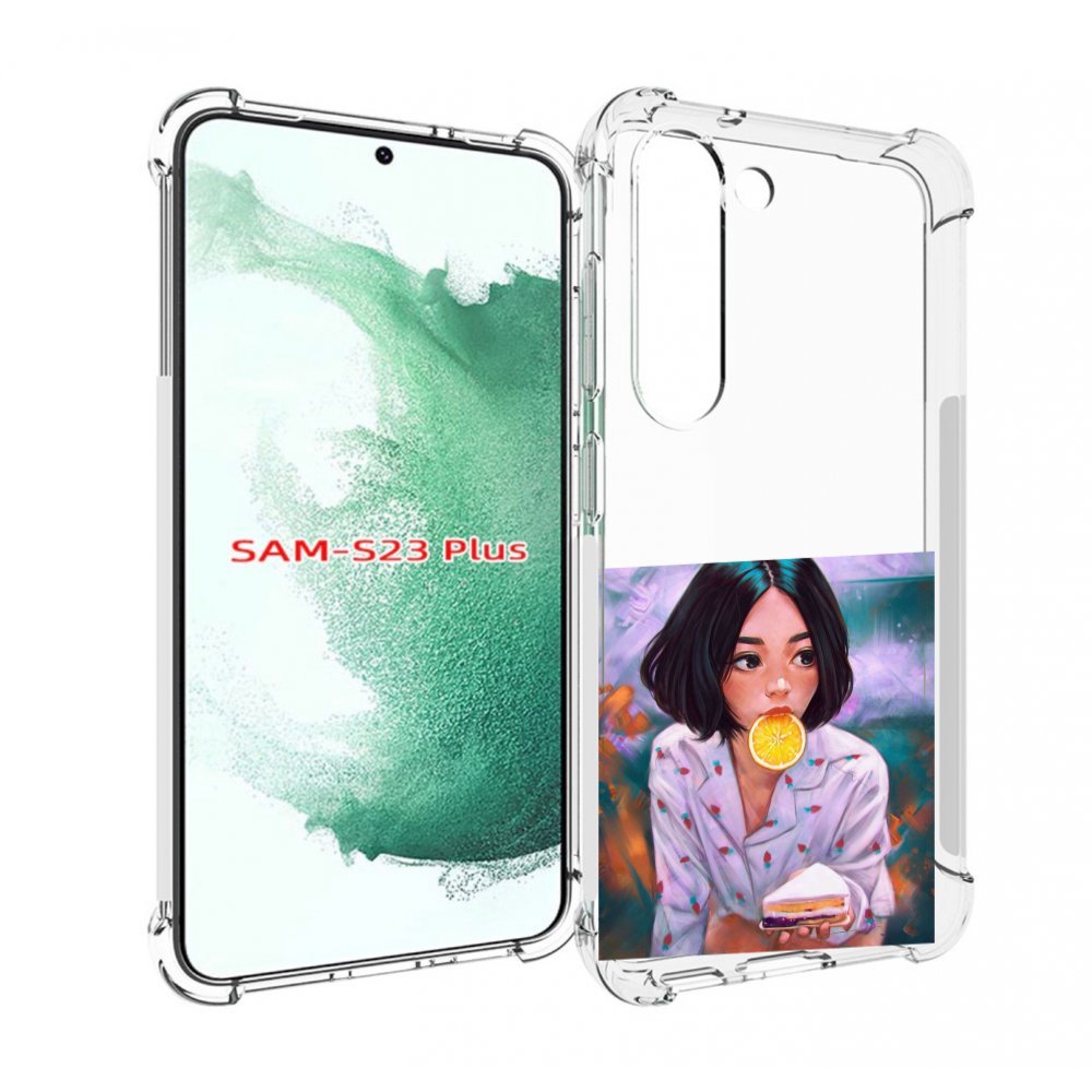 

Чехол MyPads девушка-с-чизкейком женский для Samsung Galaxy S23 Plus +, Прозрачный, Tocco