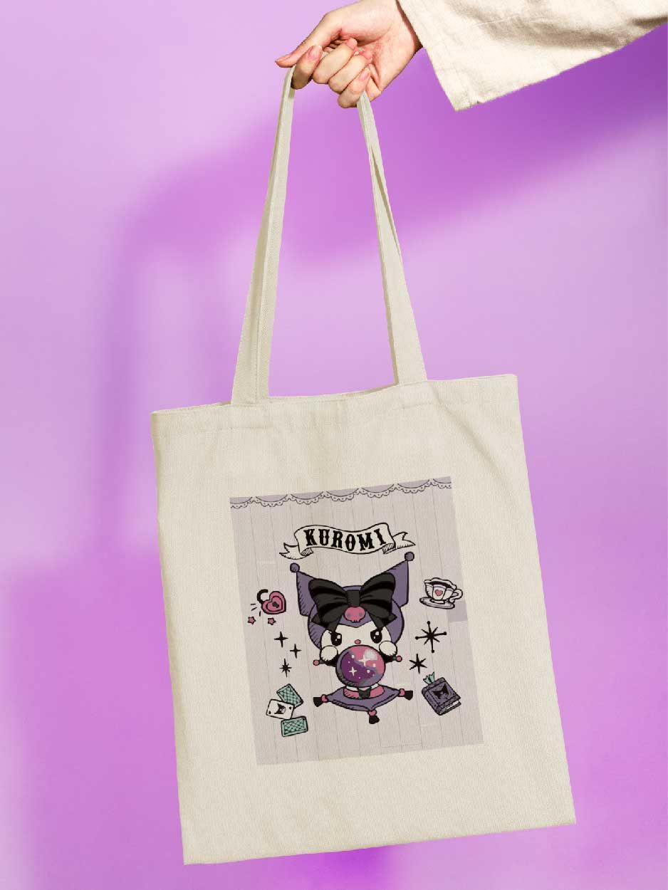 

Сумка женская jojo print shpr-119 бежевая, Бежевый, shpr-kuromi_Куроми, Май Мелоди 119