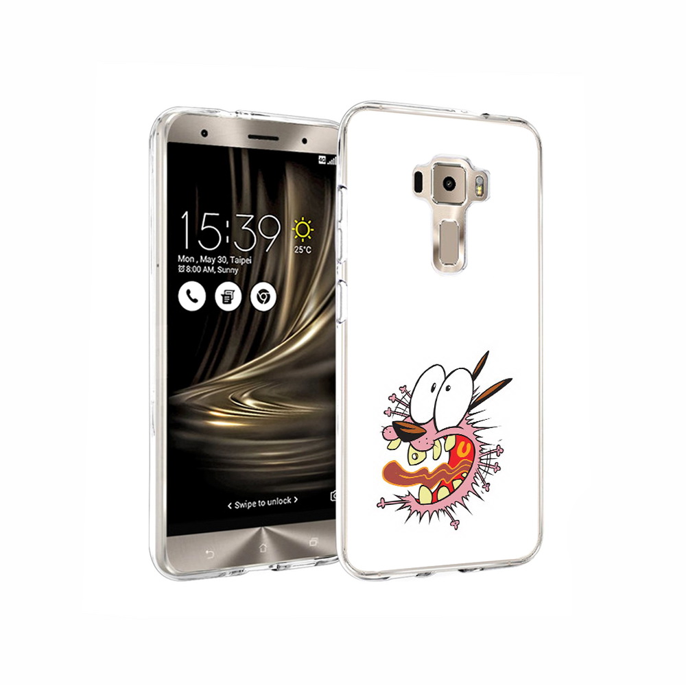 

Чехол MyPads Tocco для Asus ZenFone 3 испуганный бобик, Прозрачный, Tocco