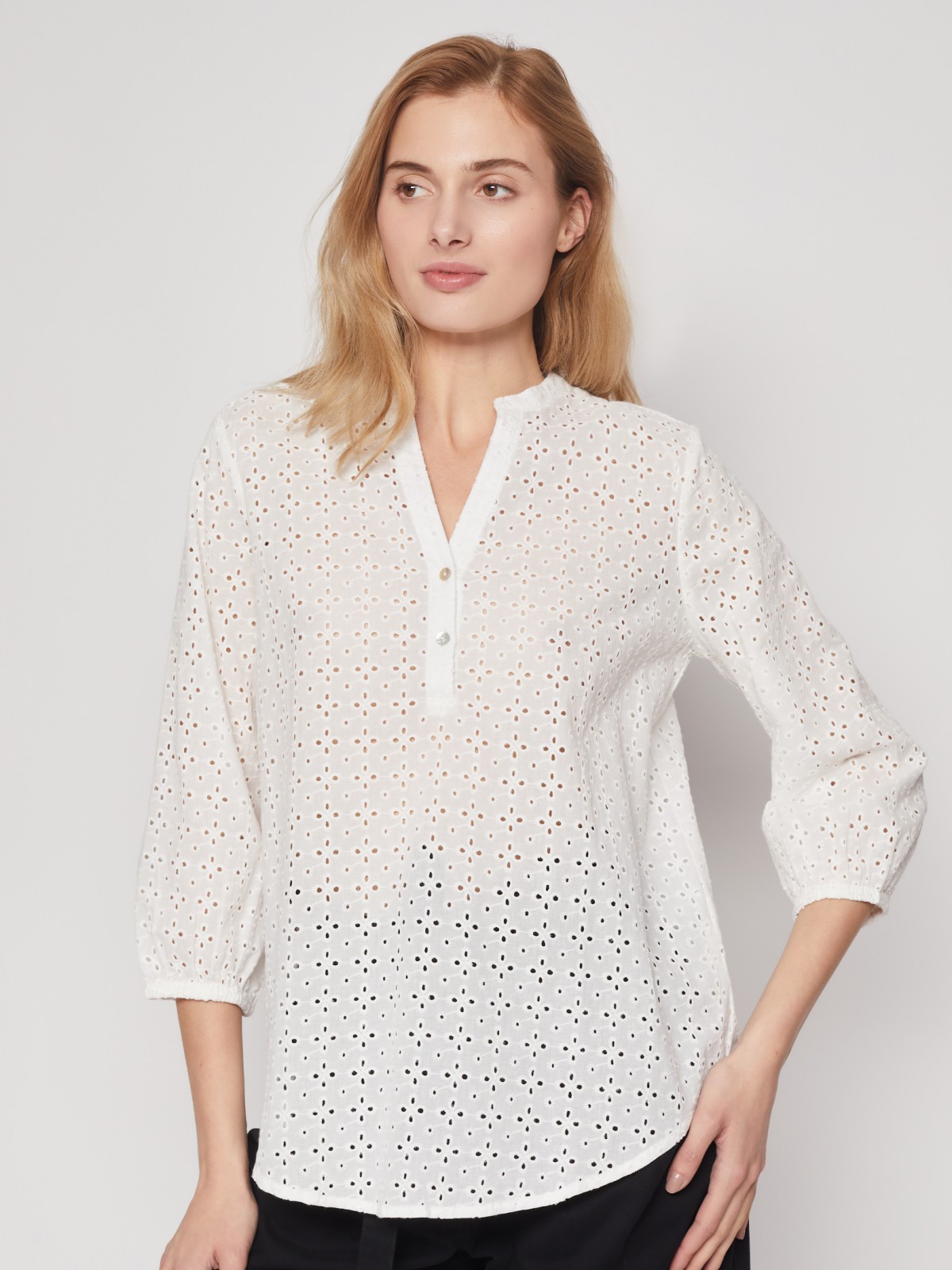 

Блуза женская Zolla 222251159073 белая 2XL, 222251159073