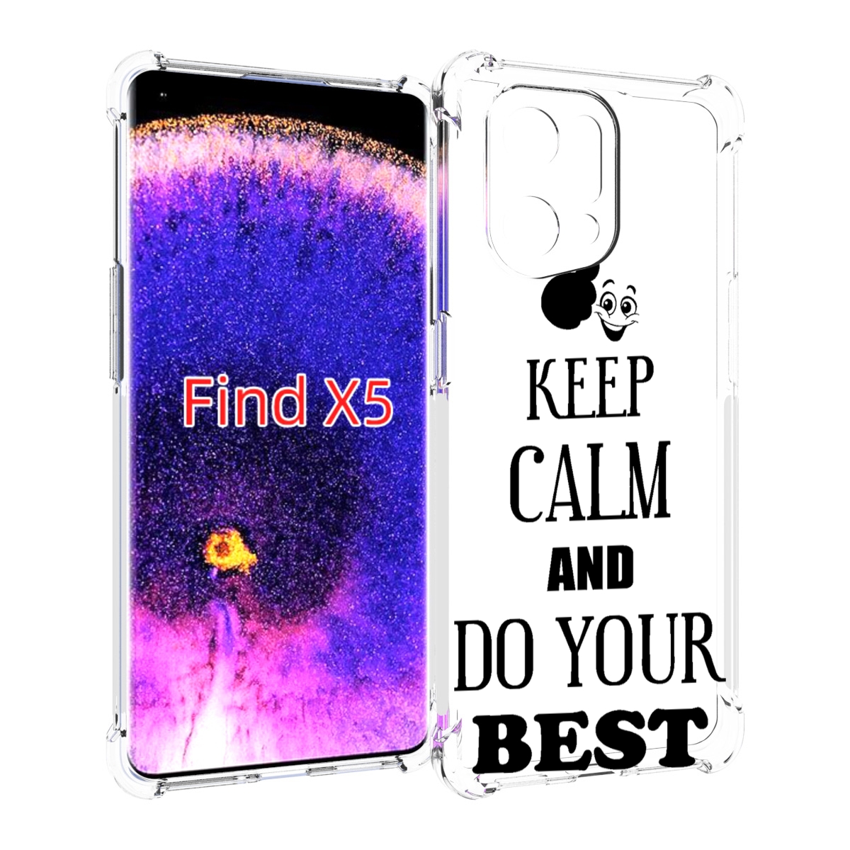 

Чехол MyPads keep-calm-and для Oppo Find X5, Прозрачный, Tocco