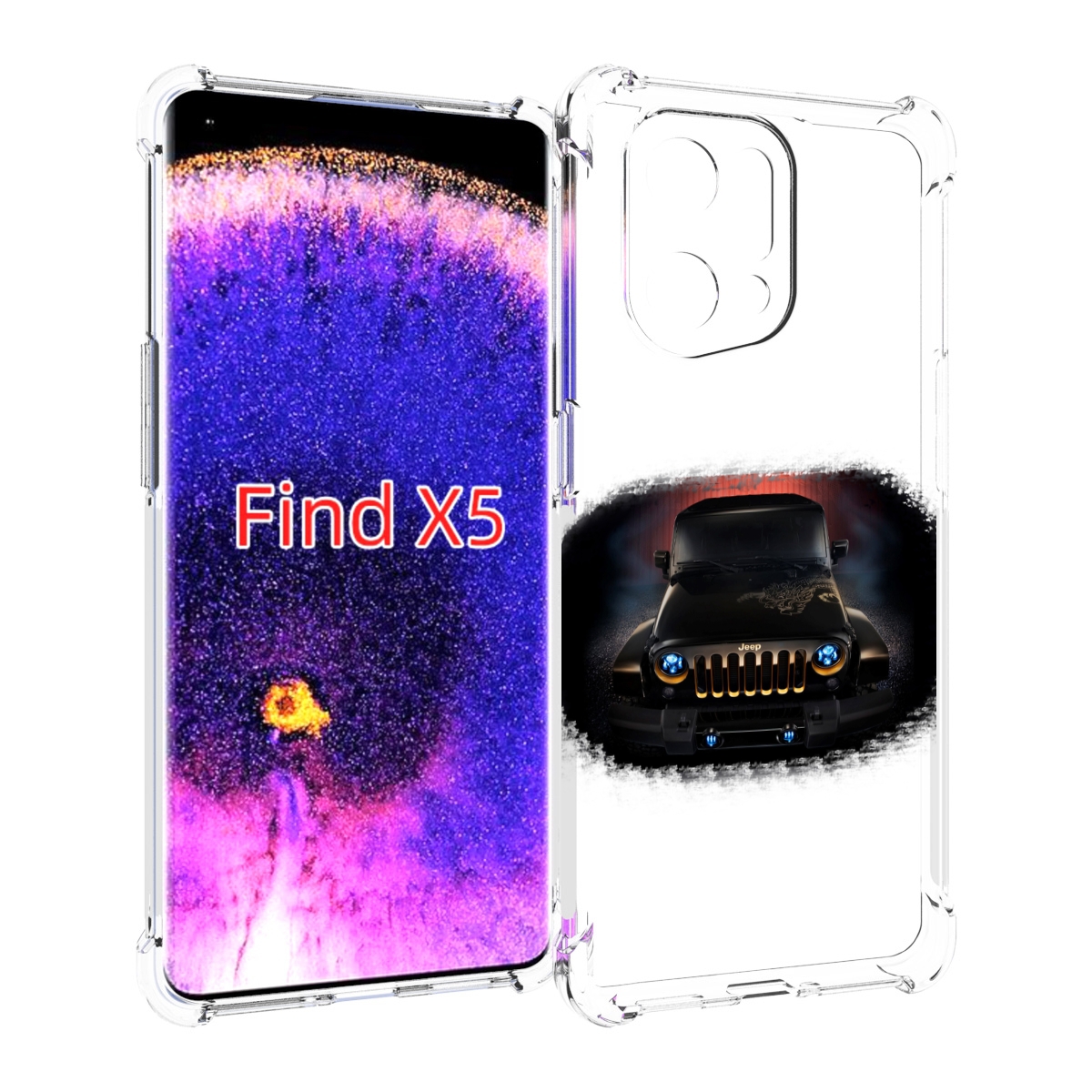 

Чехол MyPads jeep 2 для Oppo Find X5, Прозрачный, Tocco