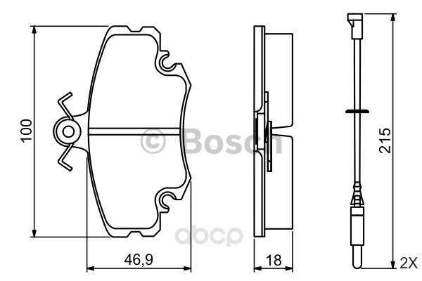 

Тормозные колодки Bosch передние для Renault Clio 91, R19 92-96/Peugeot 205 -98 986495212