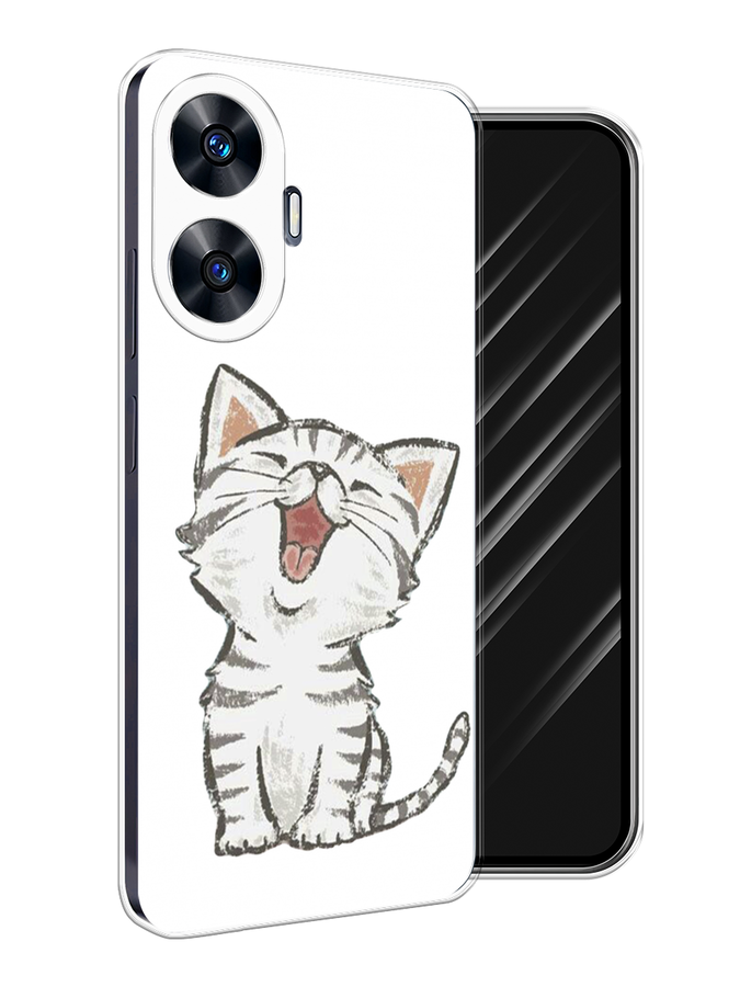 

Чехол Awog на Realme C55 "Котенок рисованный", Серый;белый, 2513850-1