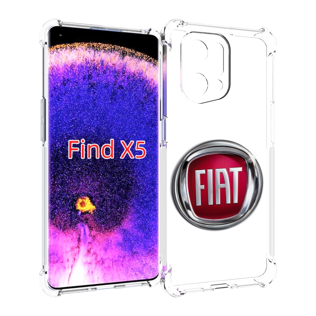 

Чехол MyPads fiat мужской для Oppo Find X5, Прозрачный, Tocco