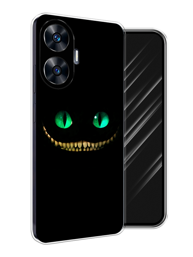 

Чехол Awog на Realme C55 "Зеленоглазый чеширский кот", Черный, 2513850-1