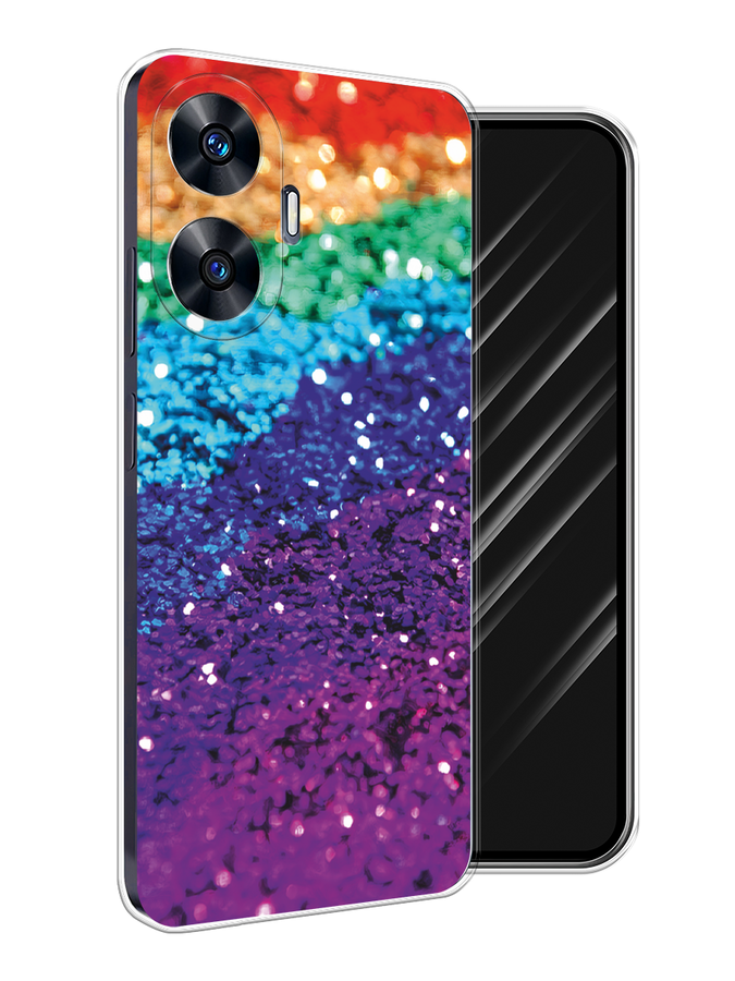 

Чехол Awog на Realme C55 "Блестящая радуга рисунок", Разноцветный, 2513850-1