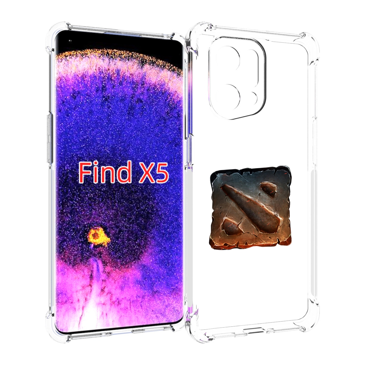 

Чехол MyPads dota 2 логотип 2 для Oppo Find X5, Прозрачный, Tocco
