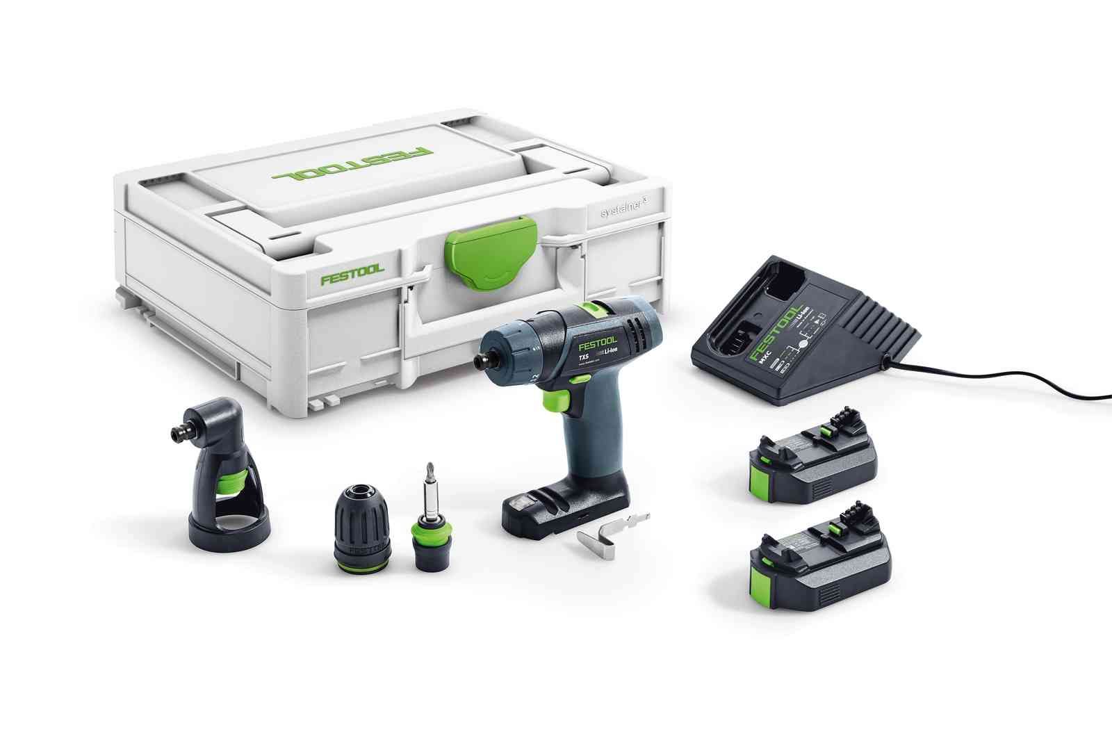 Аккумуляторная дрель-шуруповерт Festool TXS 2.6-Set 576102 систейнер festool sys 3 tl df 498390