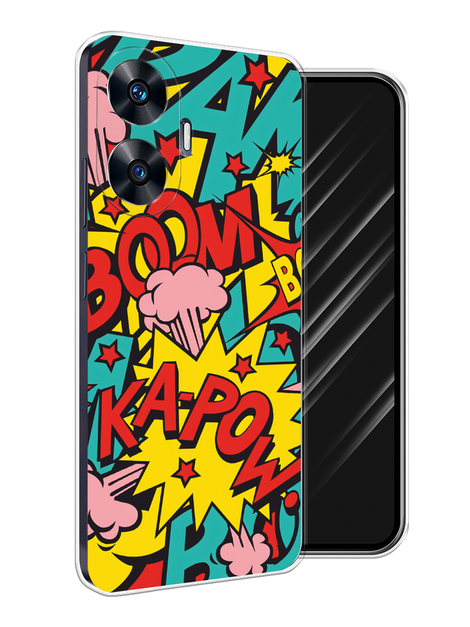

Чехол Awog на Realme C55 "Постер pop art", Бирюзовый;желтый;красный, 2513850-1