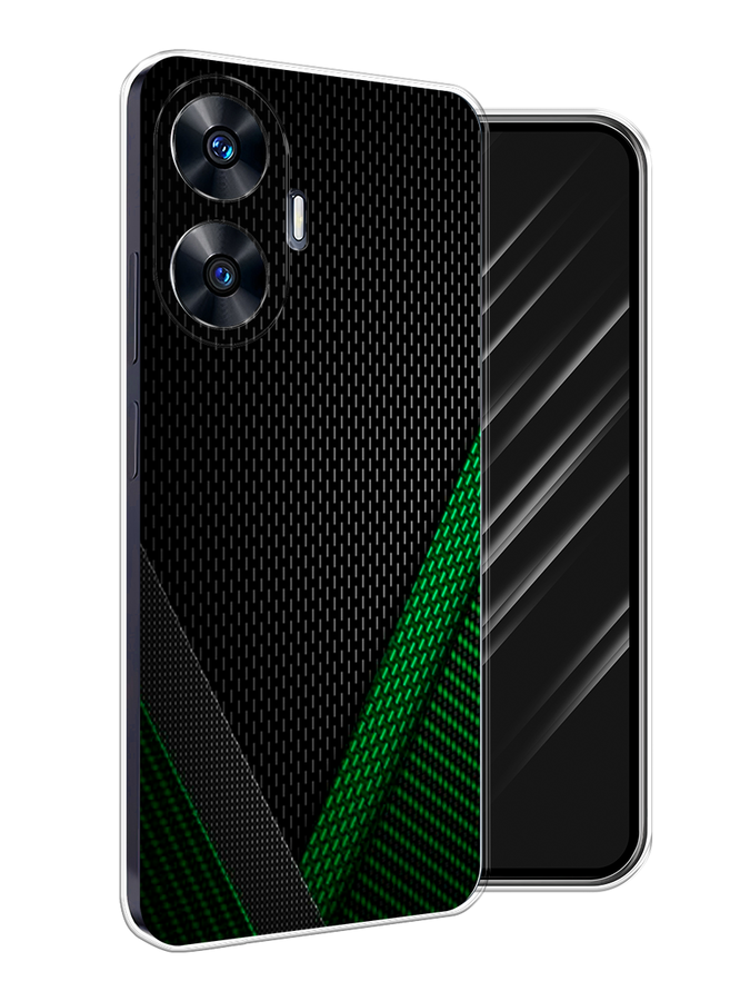 

Чехол Awog на Realme C55 "Зеленый карбон", Черный;зеленый, 2513850-1