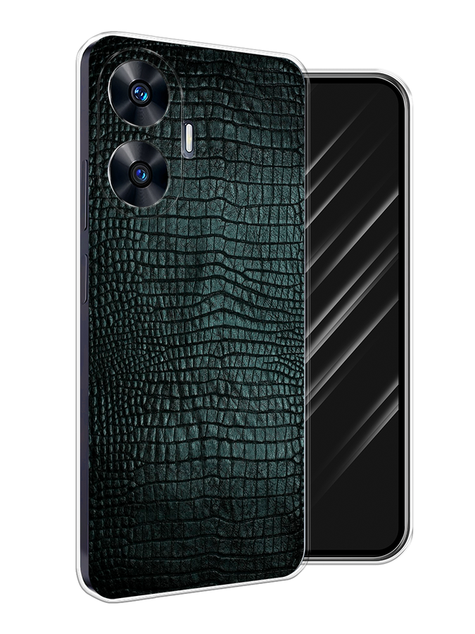

Чехол Awog на Realme C55 "Черная змея", Черный;серый;голубой, 2513850-1