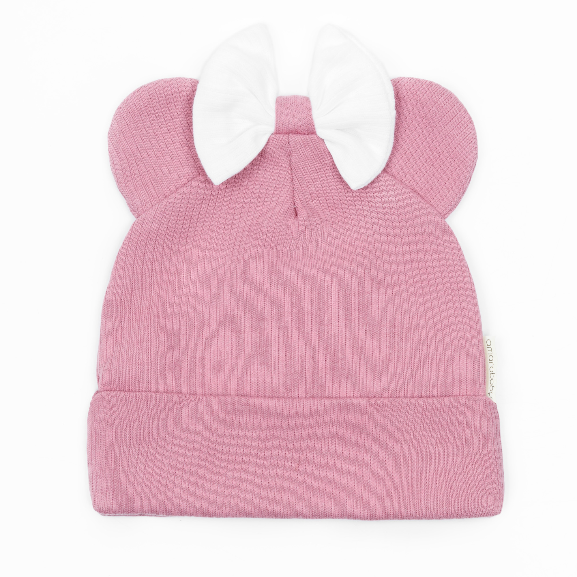 фото Чепчик детский amarobaby ab-od22-ne16fmi, розовый, 42-44