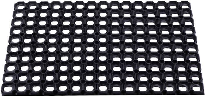 фото Коврик придверный резиновый "решетка" 80х120х1,6см noname