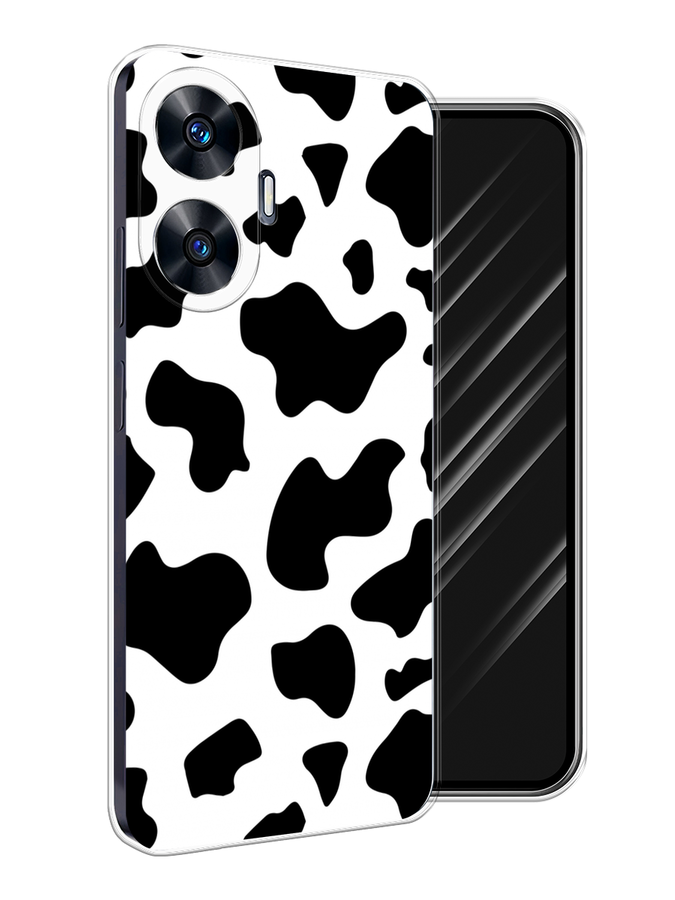 

Чехол Awog на Realme C55 "Пятна коровы", Белый;черный, 2513850-1