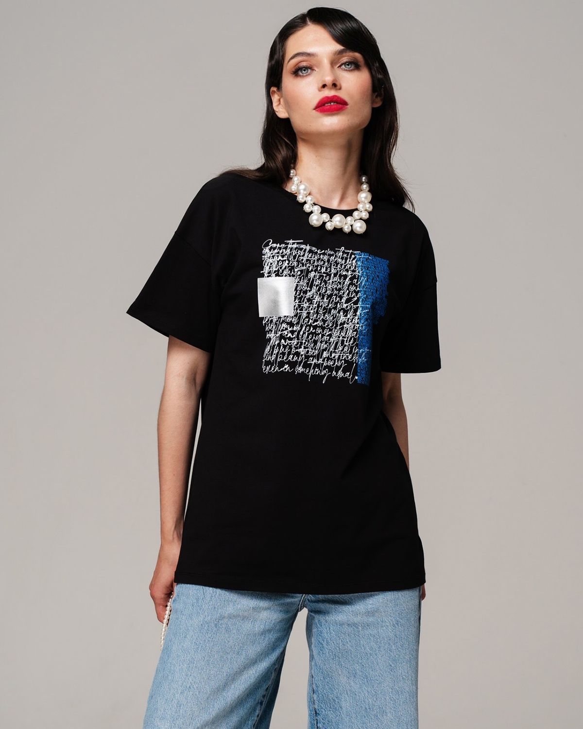 

Футболка женская SAHAR Art lab OFD черная 44-46 RU, Черный, OFD