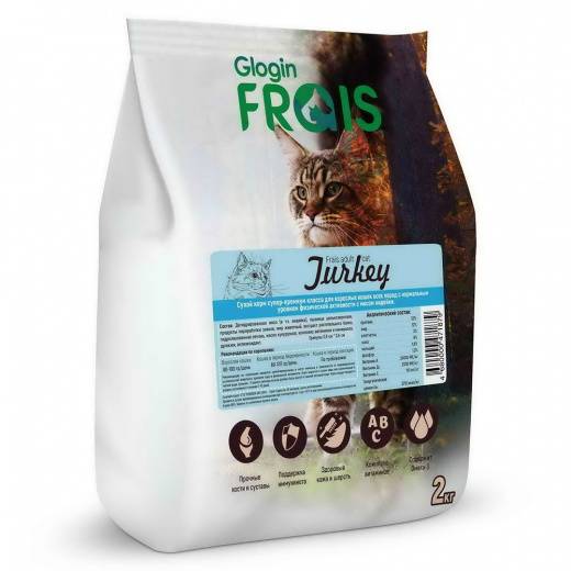 фото Сухой корм для кошек frais adult cat turkey, с мясом индейки, 2кг