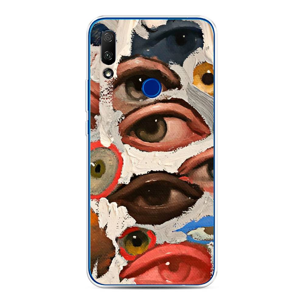 

Чехол Awog на Honor 9X "Глаза масляная живопись", Серый;бежевый;красный, 69950-7