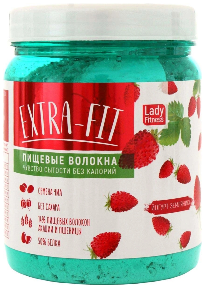 Белковый коктейль, Extra-Fit, вкус «Йогурт с земляникой», 250 гр, Lady Fitness