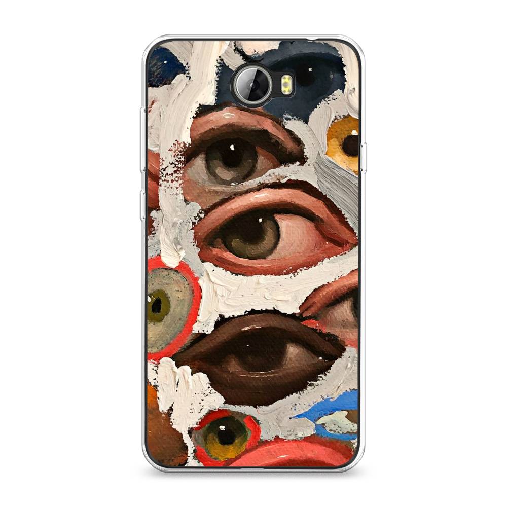 

Чехол Awog на Honor 5A "Глаза масляная живопись", Серый;бежевый;красный, 60350-7