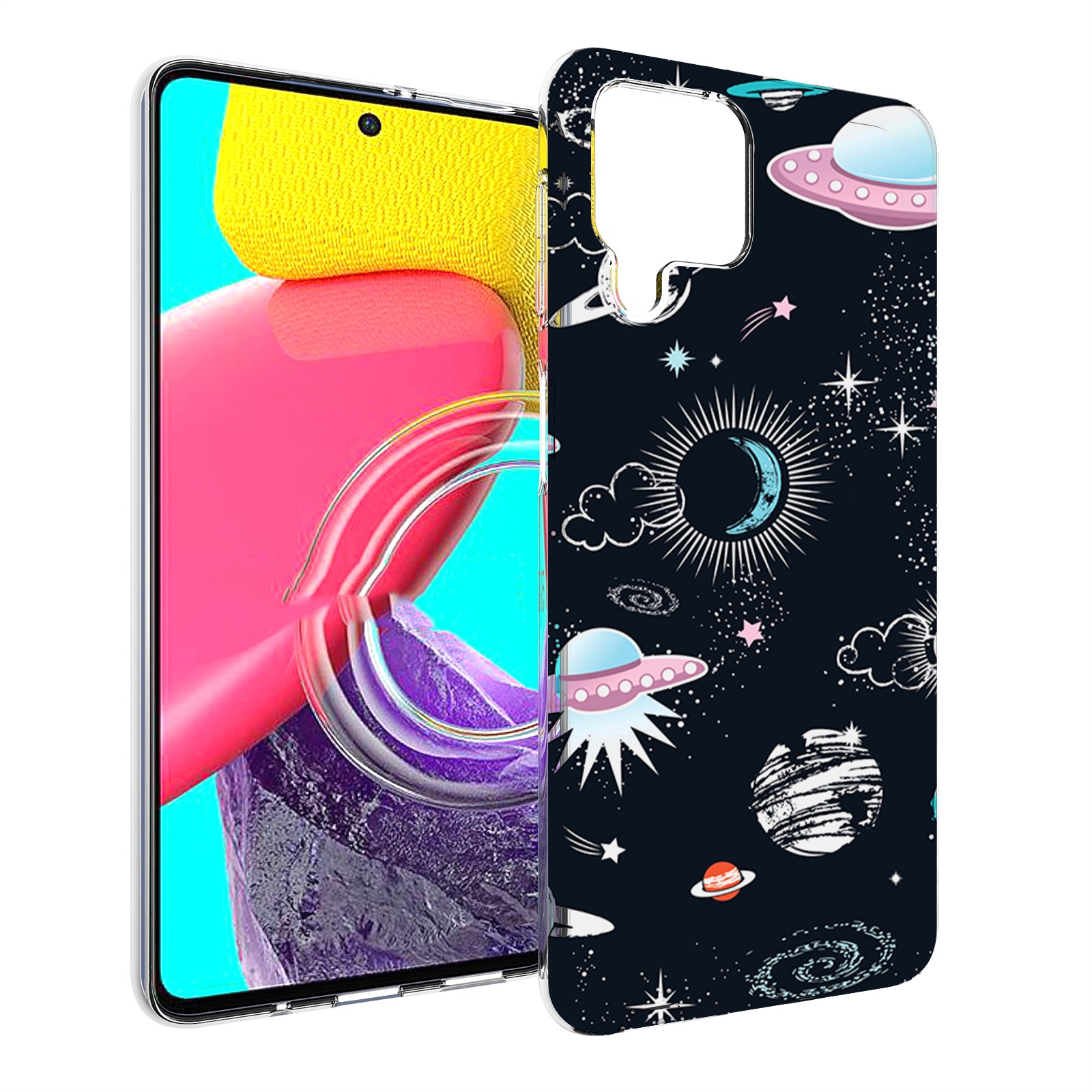 

Чехол Mypads Космос-Мини-Картинки Для Samsung Galaxy M53 (Sm-M536), Прозрачный, Tocco