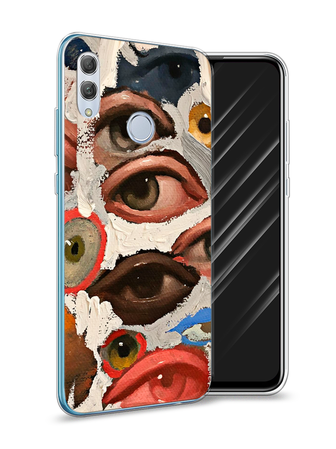 

Чехол Awog на Honor 10 Lite "Глаза масляная живопись", Серый;бежевый;красный, 67550-7