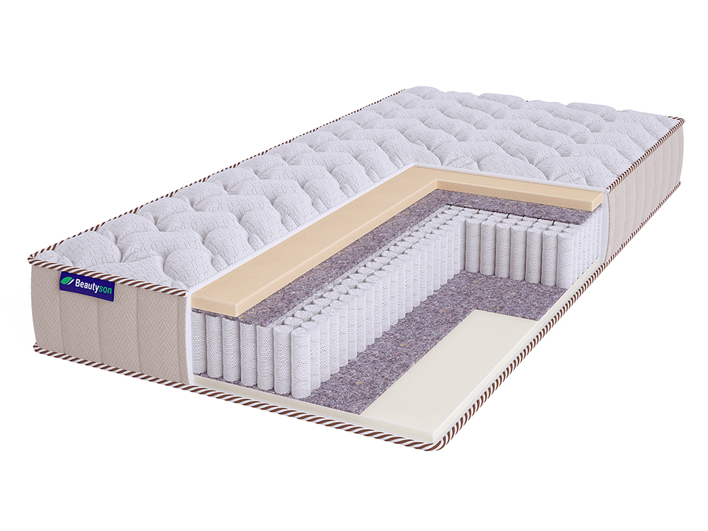 

Матрас Beautyson Roll Spring Soft EcoLatex 2 S1200 Lux 90х190, Бежевый;белый;серый;серебристый, Roll Spring Soft EcoLatex 2 S1200 Lux