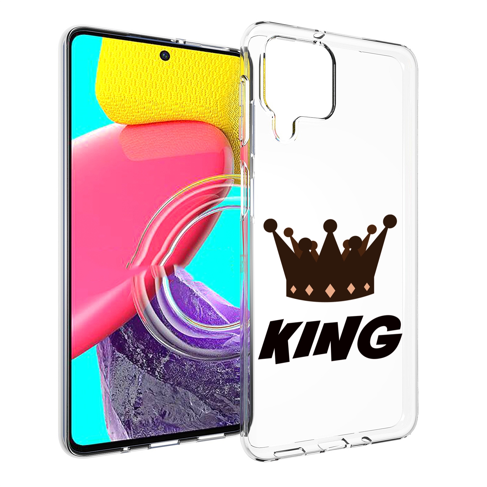 

Чехол Mypads Корона-Короля-Черный Для Samsung Galaxy M53 (Sm-M536), Прозрачный, Tocco