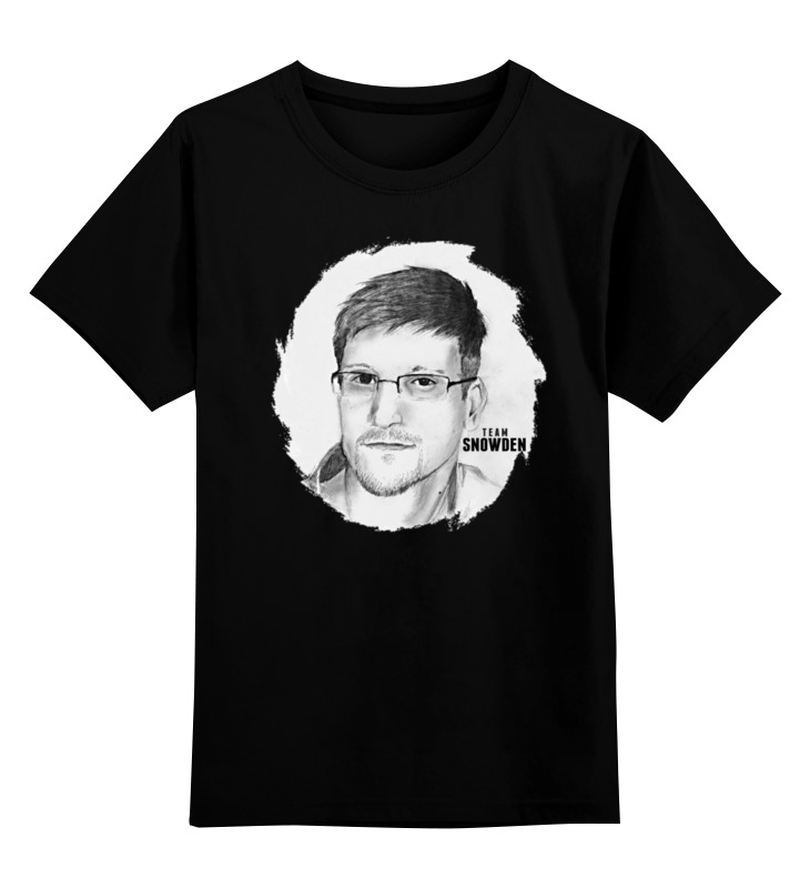 

Детская футболка Printio Edward snowden цв.черный р.164, 0000000750211