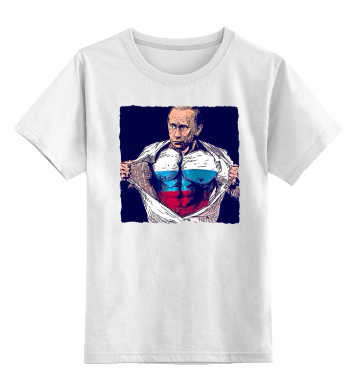 

Детская футболка Printio Putin цв.белый р.164, 0000000750185
