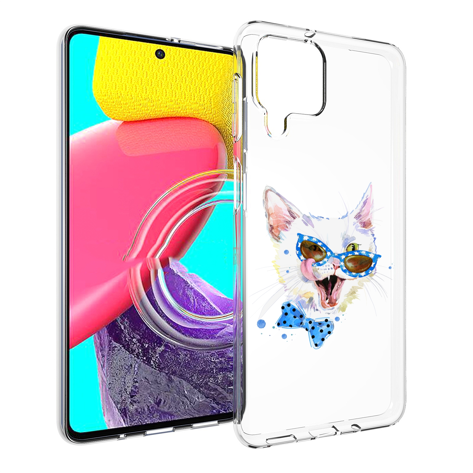 

Чехол Mypads Белый Кот Для Samsung Galaxy M53 (Sm-M536), Прозрачный, Tocco