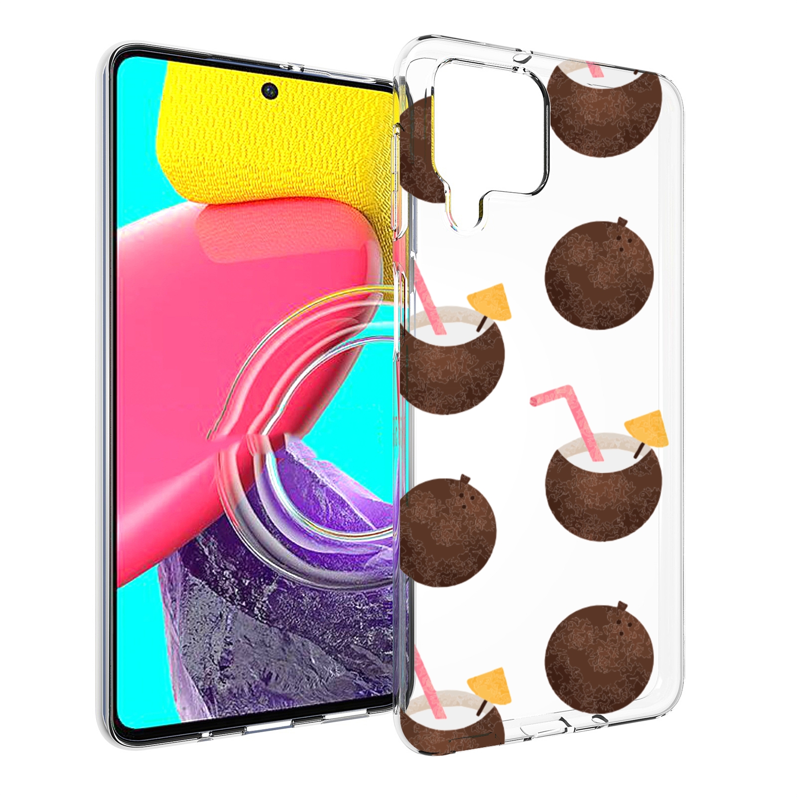 

Чехол Mypads Кокосики Для Samsung Galaxy M53 (Sm-M536), Прозрачный, Tocco