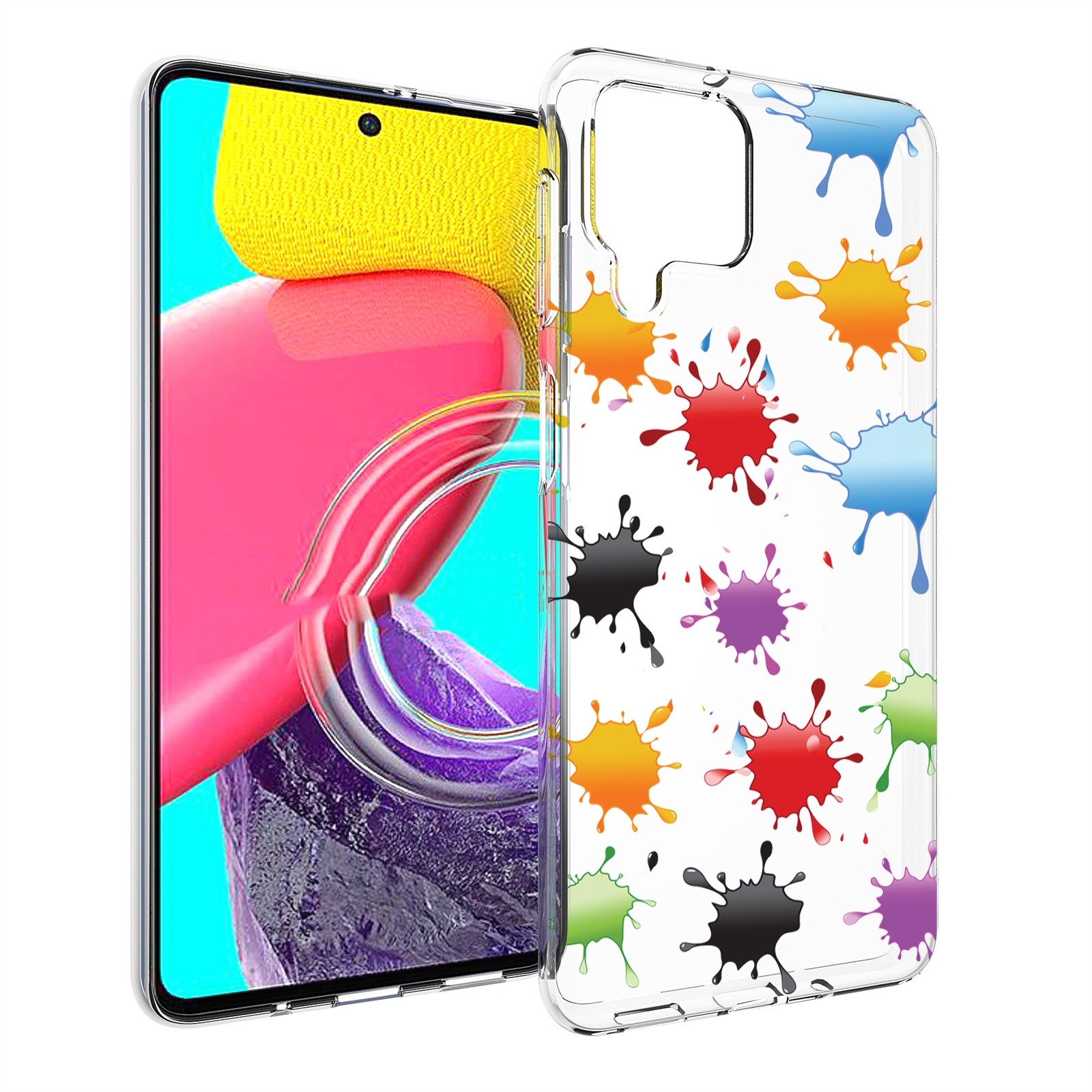 

Чехол Mypads Кляксы Для Samsung Galaxy M53 (Sm-M536), Прозрачный, Tocco