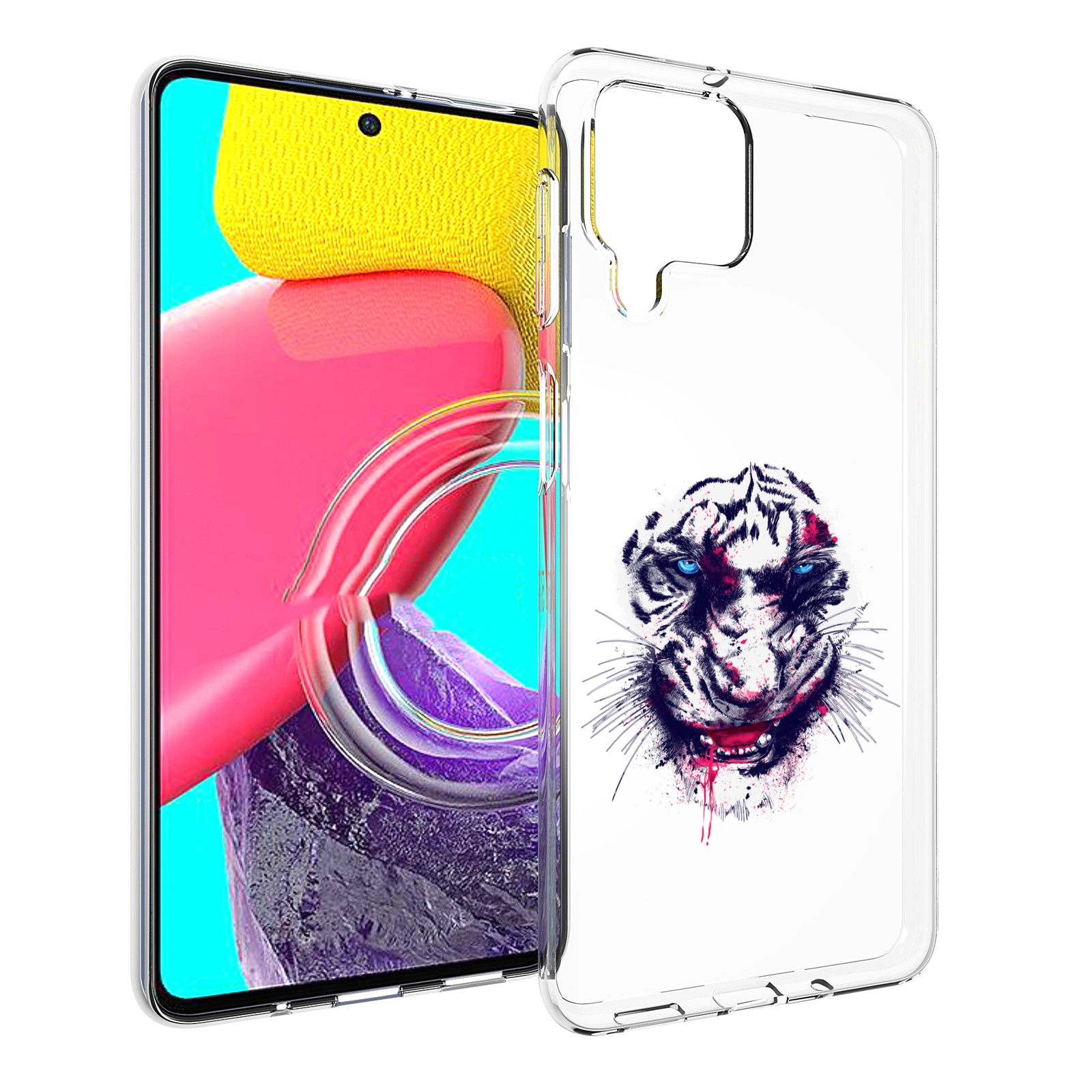 

Чехол Mypads Безумный Тигр Для Samsung Galaxy M53 (Sm-M536), Прозрачный, Tocco