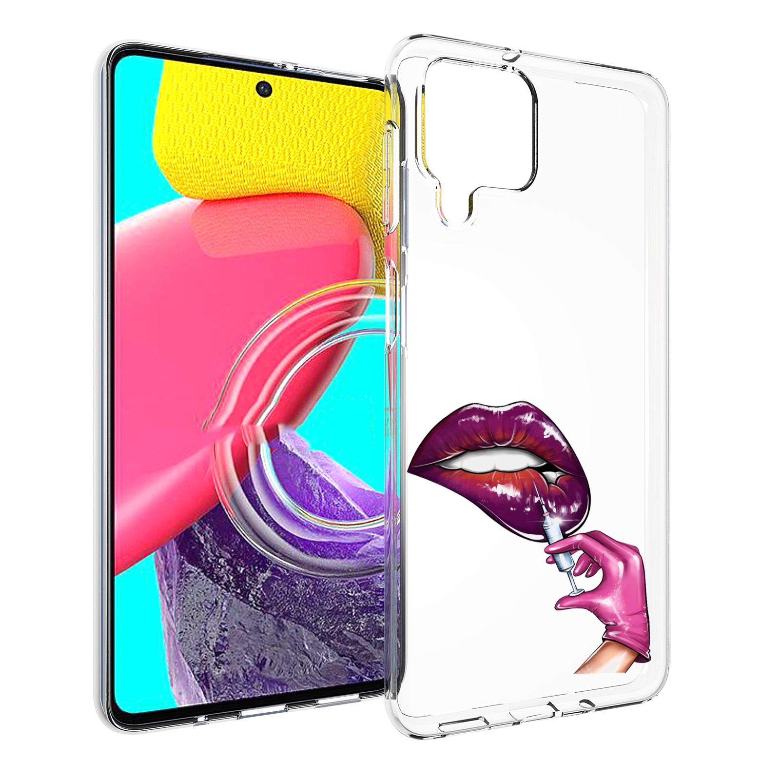 Чехол Mypads Качаем-Губы Для Samsung Galaxy M53 (Sm-M536)