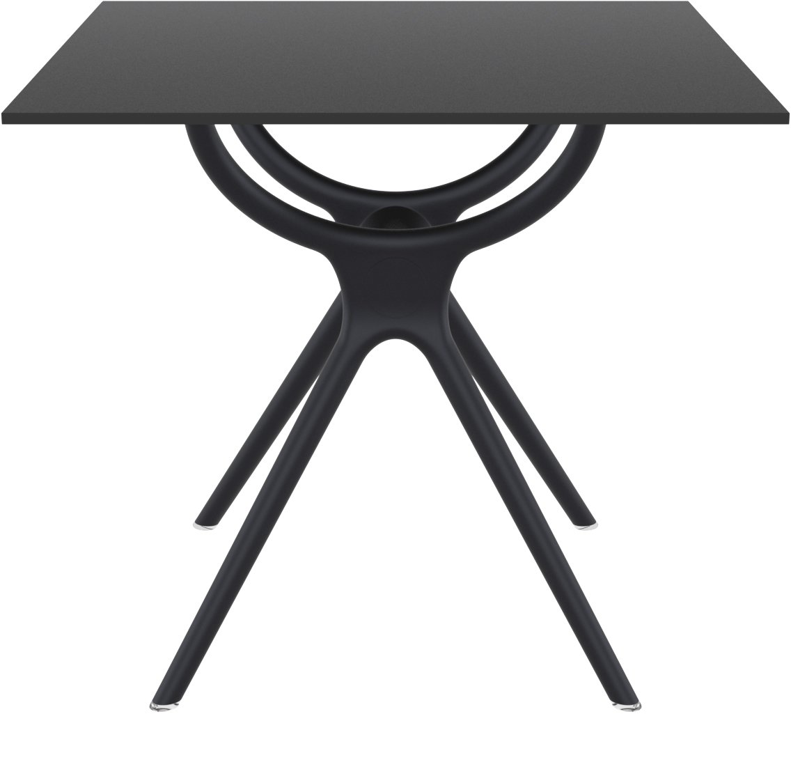 Стол для дачи обеденный Siesta contract Air table 700 черный 76х76х74 см