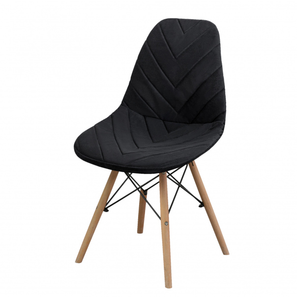 

Чехол на стул Eames DSW из велюра CHIEDOCOVER, 40х46, елка, черный, EAMES03