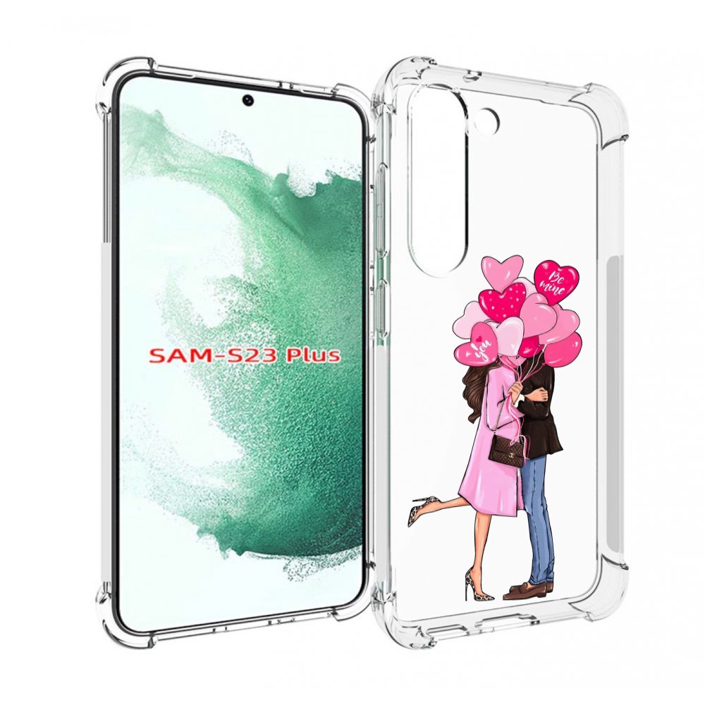 

Чехол MyPads девушка-с-парнем-сердечки женский для Samsung Galaxy S23 Plus +, Прозрачный, Tocco