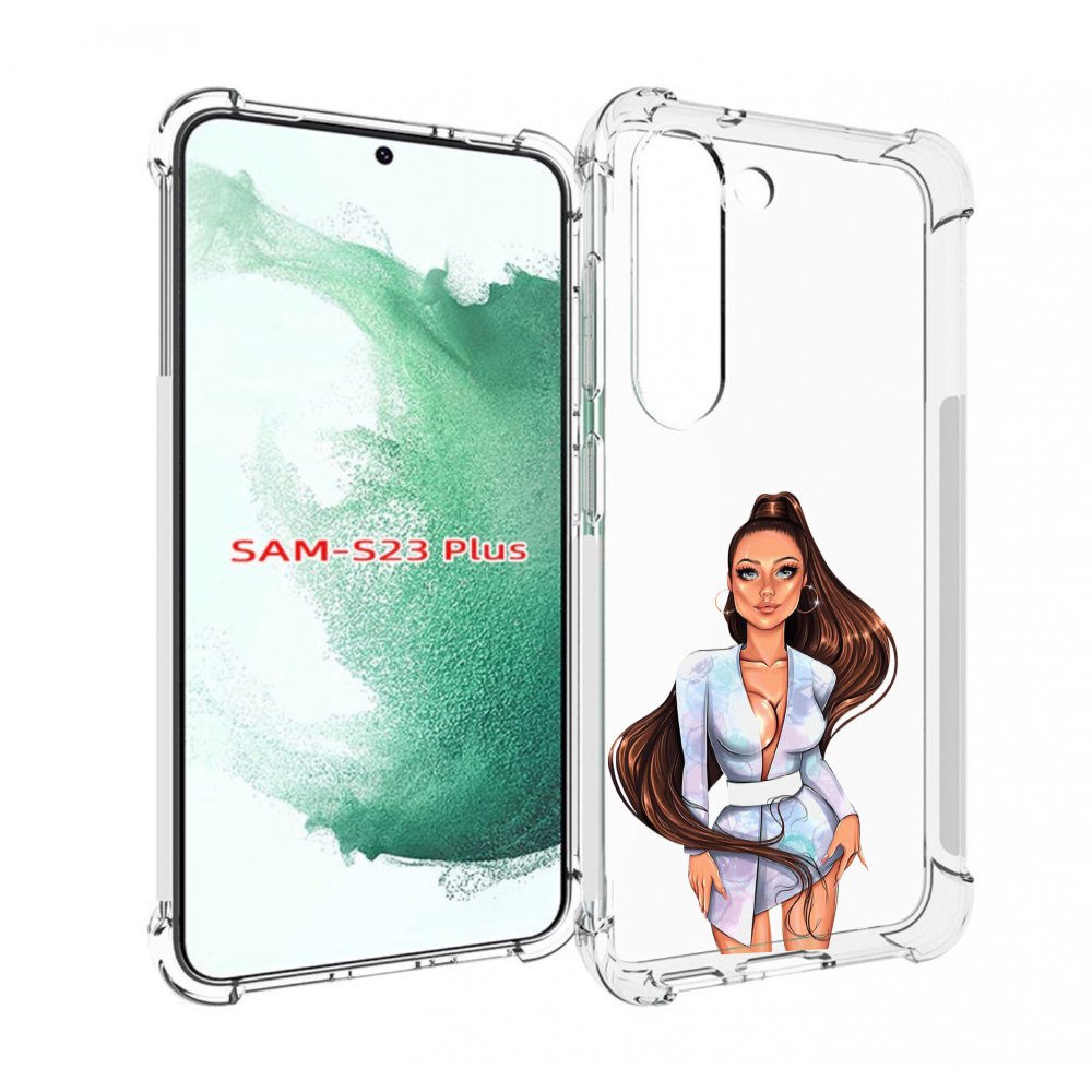 

Чехол MyPads девушка-с-очень-длинными-волосами женский для Samsung Galaxy S23 Plus +, Прозрачный, Tocco