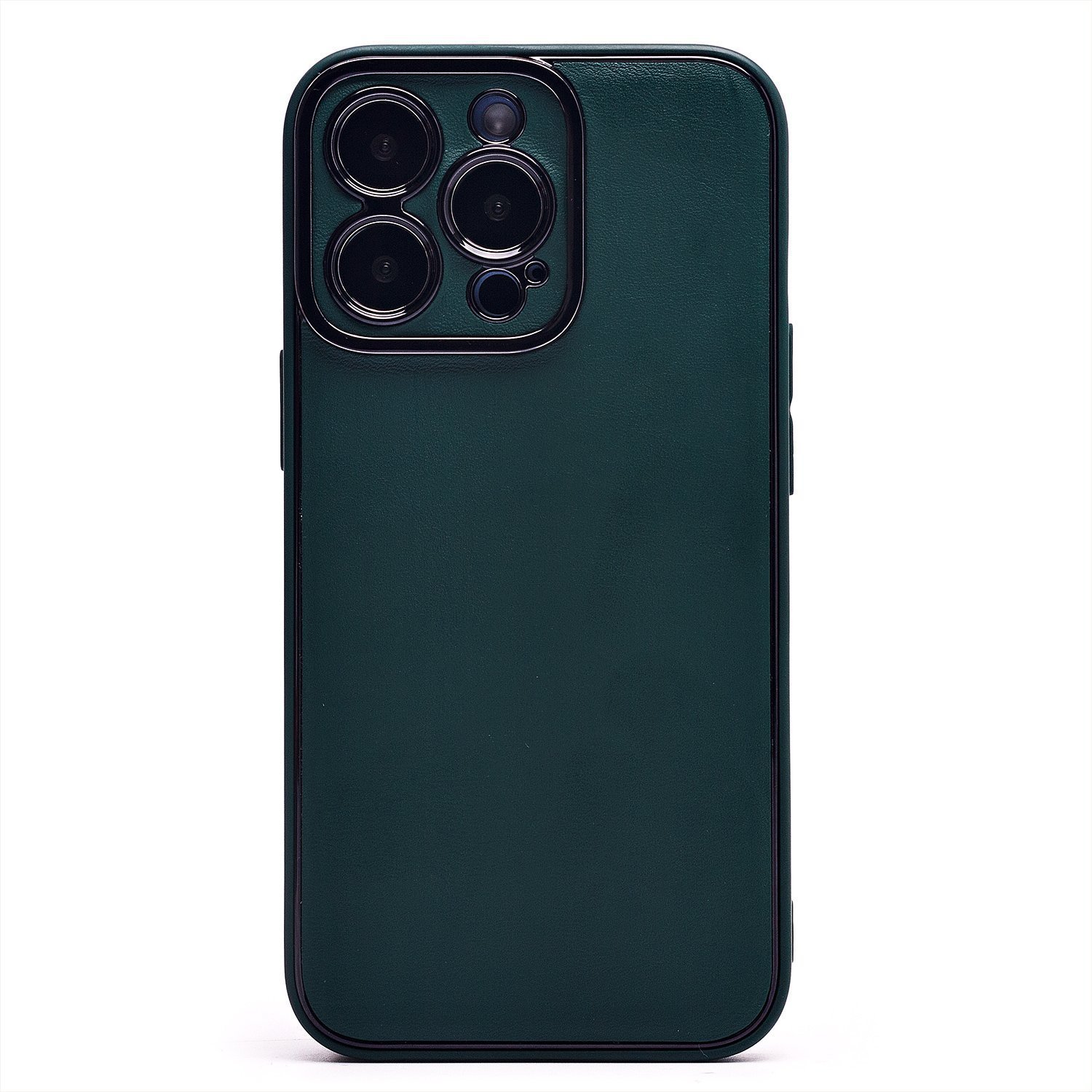 

Чехол для iPhone 13 Pro пластиковый вставка экокожа зеленый