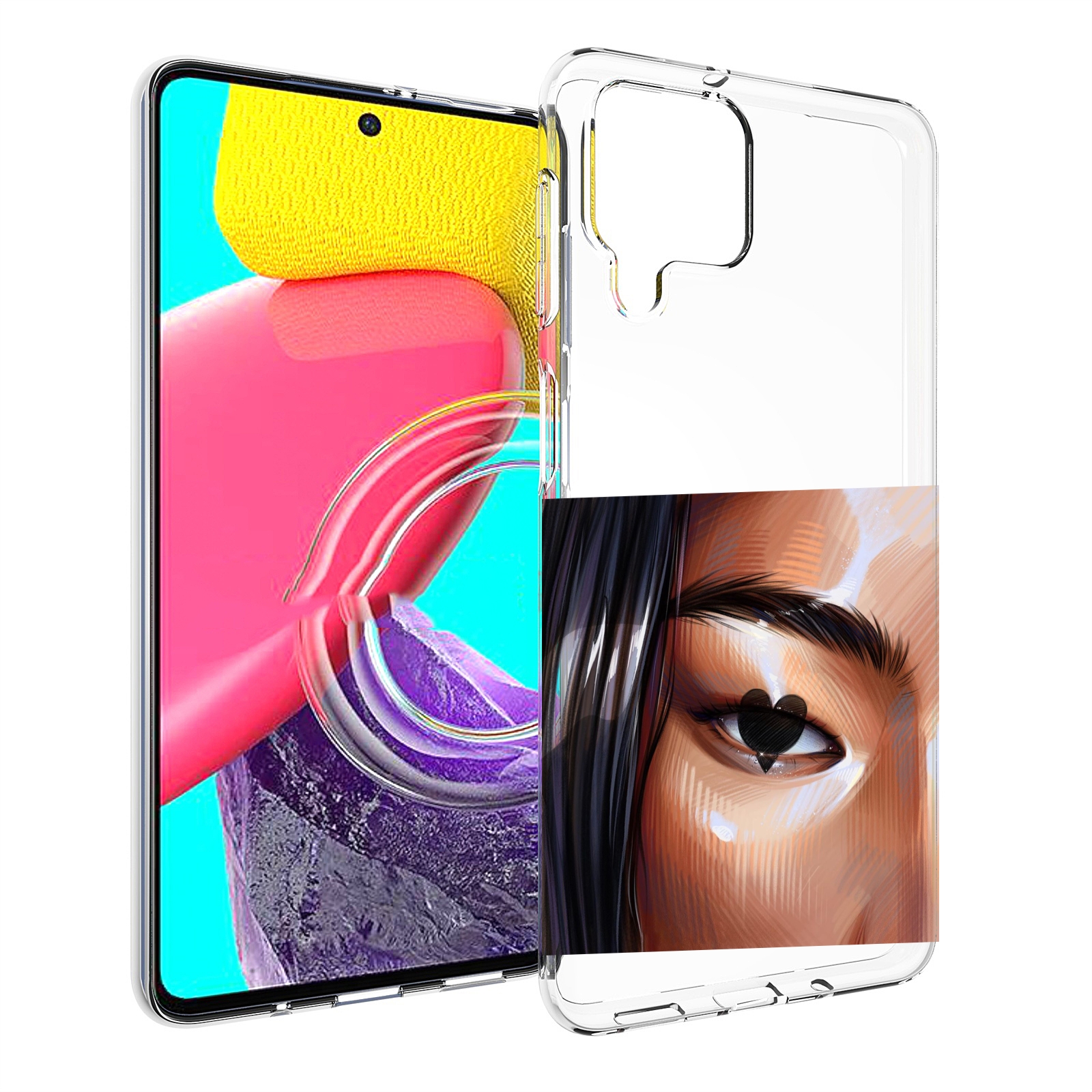 

Чехол Mypads Зрачок-Сердце Женский Для Samsung Galaxy M53 (Sm-M536), Прозрачный, Tocco