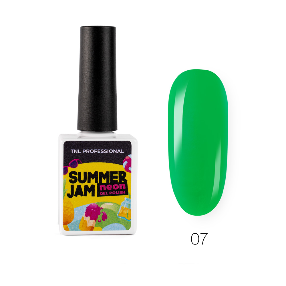 Купить Гель-лак TNL Neon Summer Jam №07 - неоновый зеленый (10 мл), TNL Professional